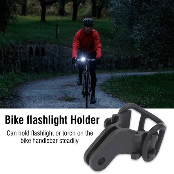 Light Holder Bracket Adapter Torch Flashlight Clip Road Bike Accessories