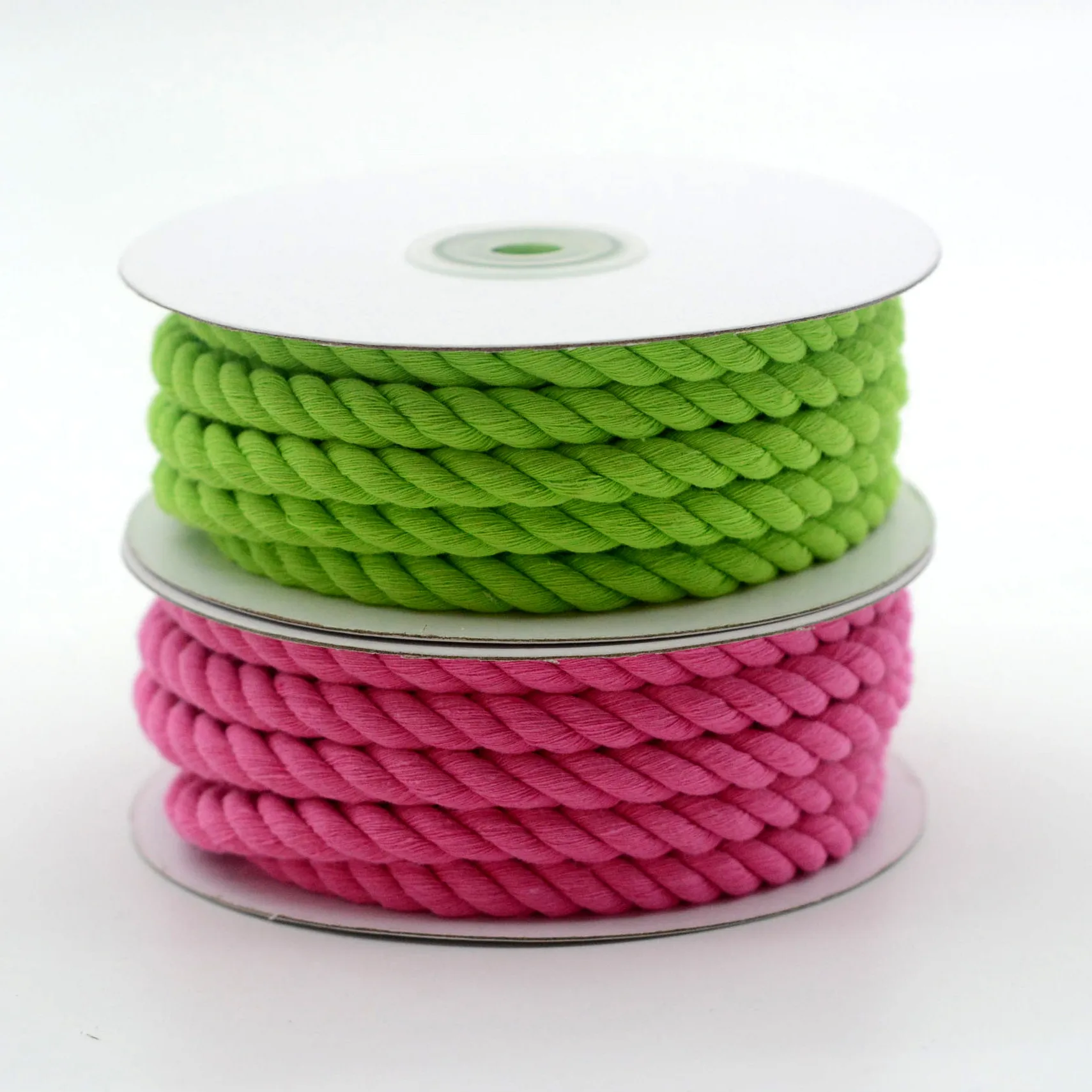 库存批发5毫米-20毫米棉编织3股麻花手柄绳用于纸袋