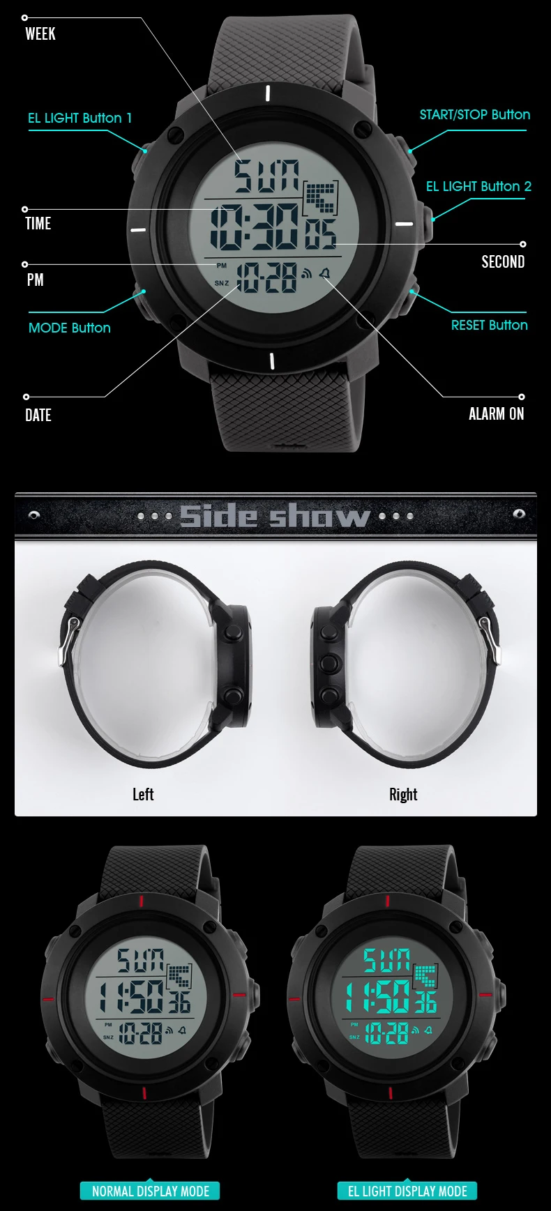 Make your own skmei 1213 military time digital mens watch more time