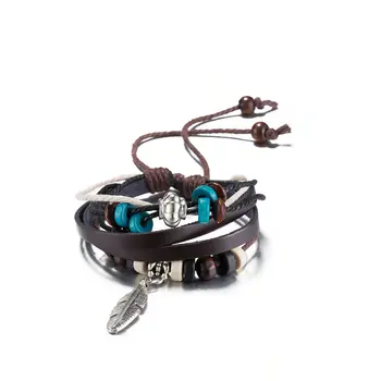 Jenia Jewelry Beaded As Stretch A Leather Cord Bracelet With Genuine Jenia Jewelry Beaded As Stretch A Leather Cord Bracelet With Genuine Men