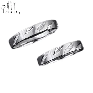 American Couple Promise Ring Setting With Genuine Diamond For