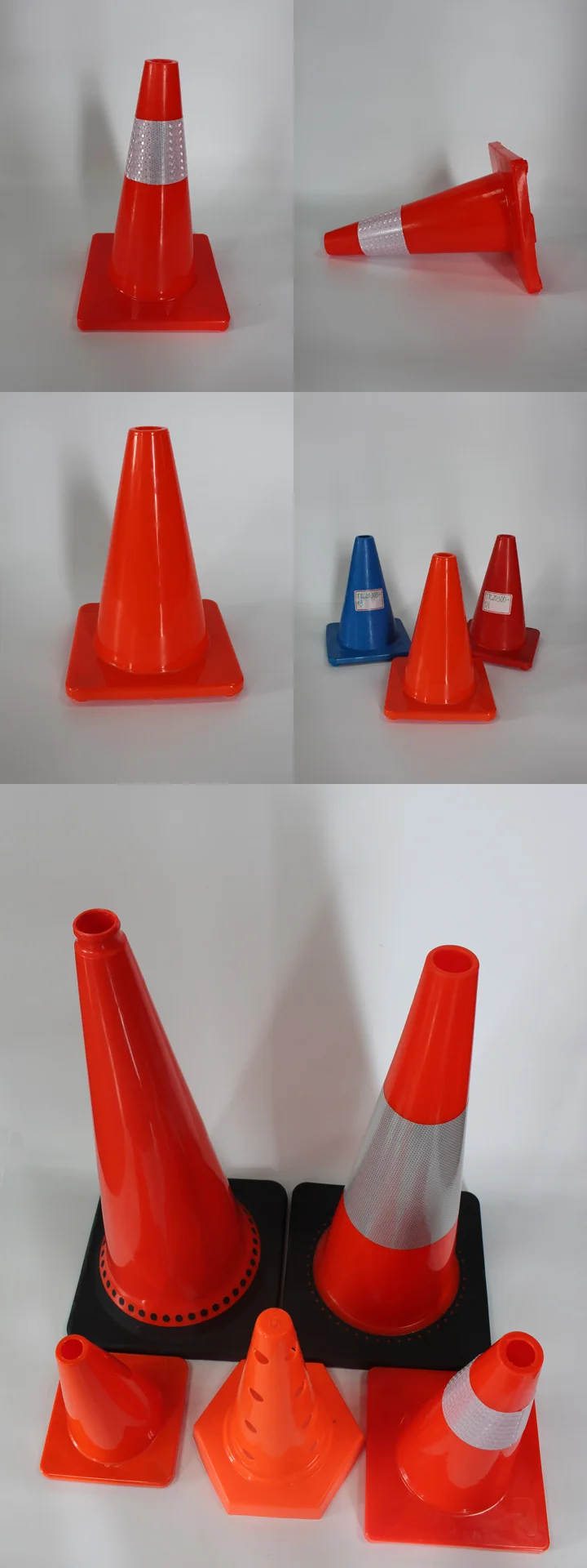 Factory cheap price standard 70 cm 28 inch PVC Green Yellow Traffic Safety Cone