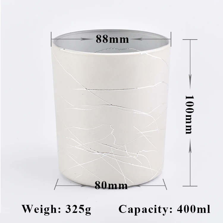 Customized electroplating glass candle jars for home decoration