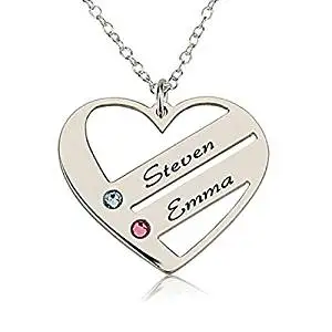 Buy Ingooood Custom Heart Necklace For Women Popular Design Name Pendant Necklace Silver Gold Plated In Cheap Price On Alibaba Com