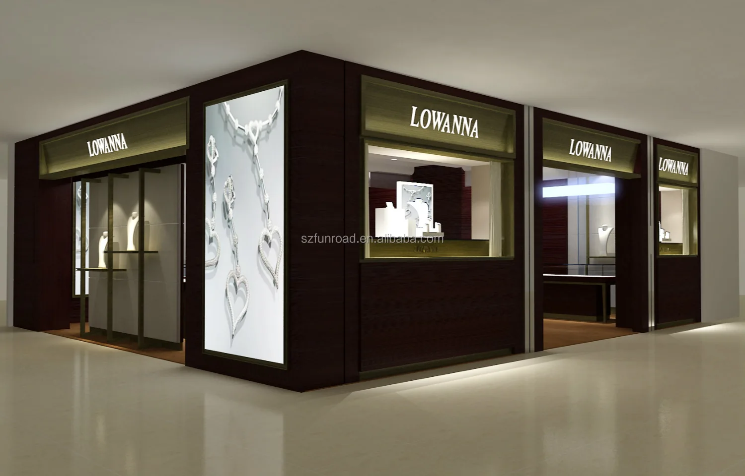 Wholesale jewelry display counter jewelry shop design idea for sale