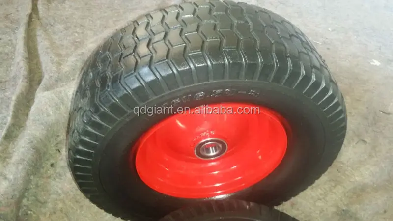 PU 6.50-8 rubber wheel with plastic rim