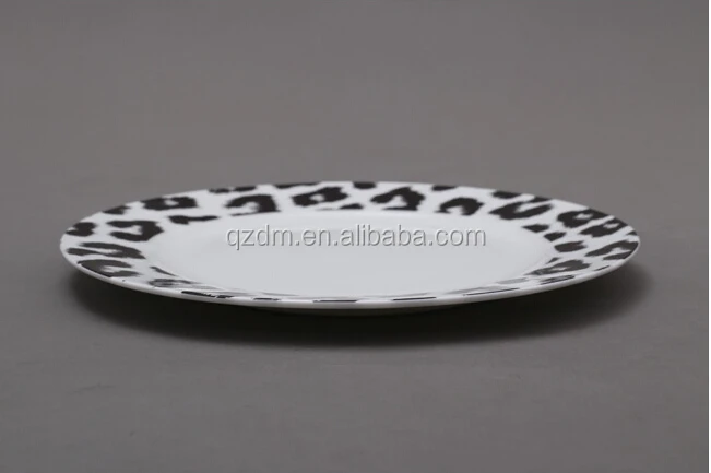 Popular Leopard Print Melamine Round Plates