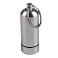 EA14 Aluminum Alloy Waterproof Outdoor First Aid Small Gallipot Keychain Silver
