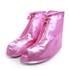 Unisex pink travel pvc rain boots over shoes