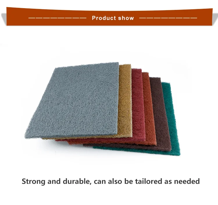 Non Woven Nylon Scrub Pad Aluminum Oxide Cleaning Polishing Sponge ...