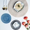 New Design Round Tablecloths Non-Slip Linen Table Mat Kitchen Accessories Home Decor Coasters wove straw placemat tablemat