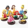 High quality 8pcs/set Princess figures mermaid Bella Action figure for kid gift cake toppers birthday