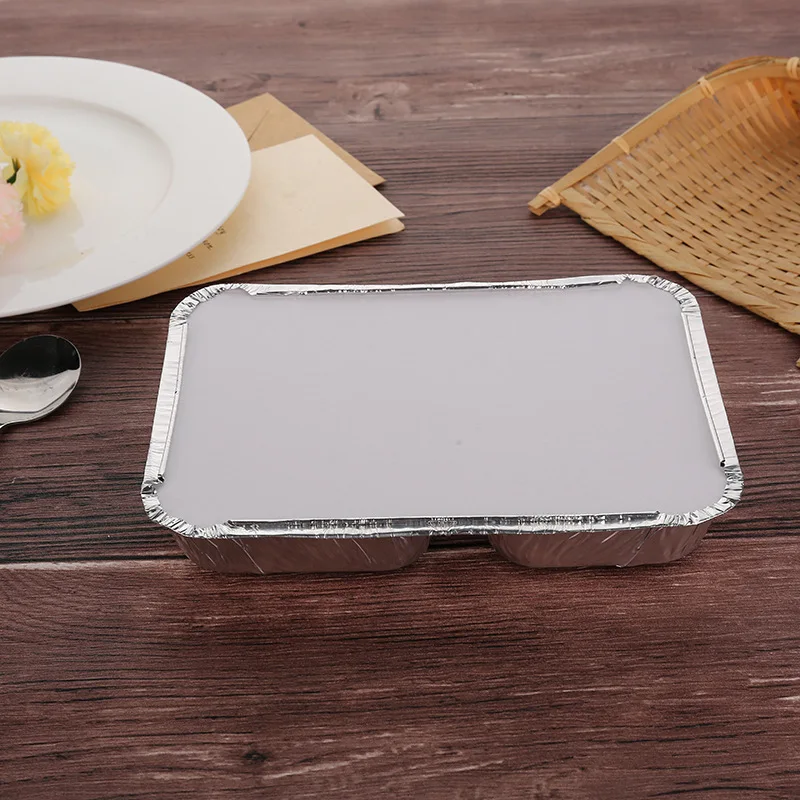 Takeaway Packing Tin Paper Dinner Box Aluminum Foil Fast Food Dinner