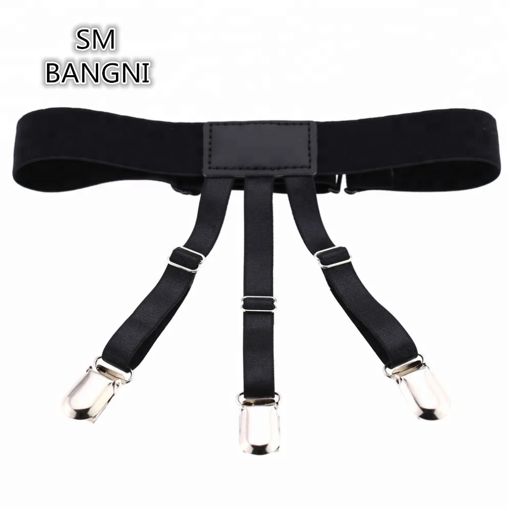 Non-slip Locking Clamps T Shirt Stay Suspenders Garter Elastic Braces Holders SM