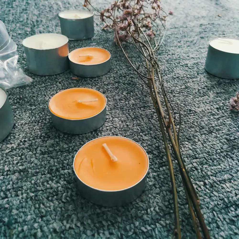 Scented bio natural soy wax alum cup classic tealight candle
