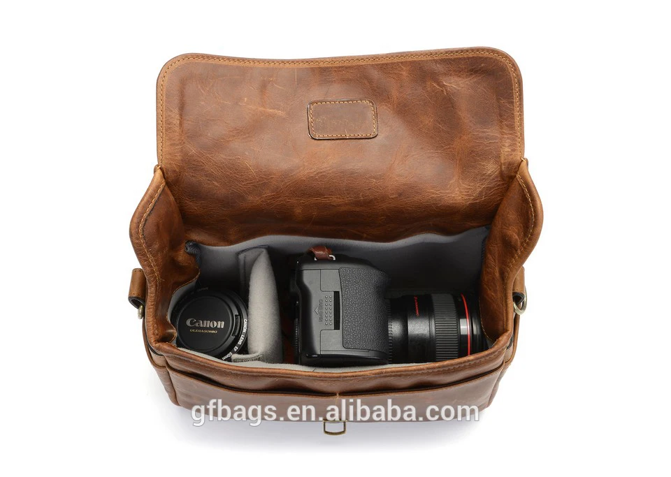Leather bowery camera bag classic DSLR camera bag