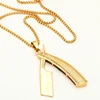Mcllroy unique design titanium steel pendant statement men gold knife necklace