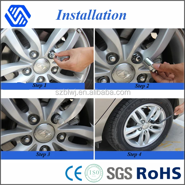 Auto Tire Antitheft Screw Nut Stainless Steel Wheel Bolts Wheel Nut