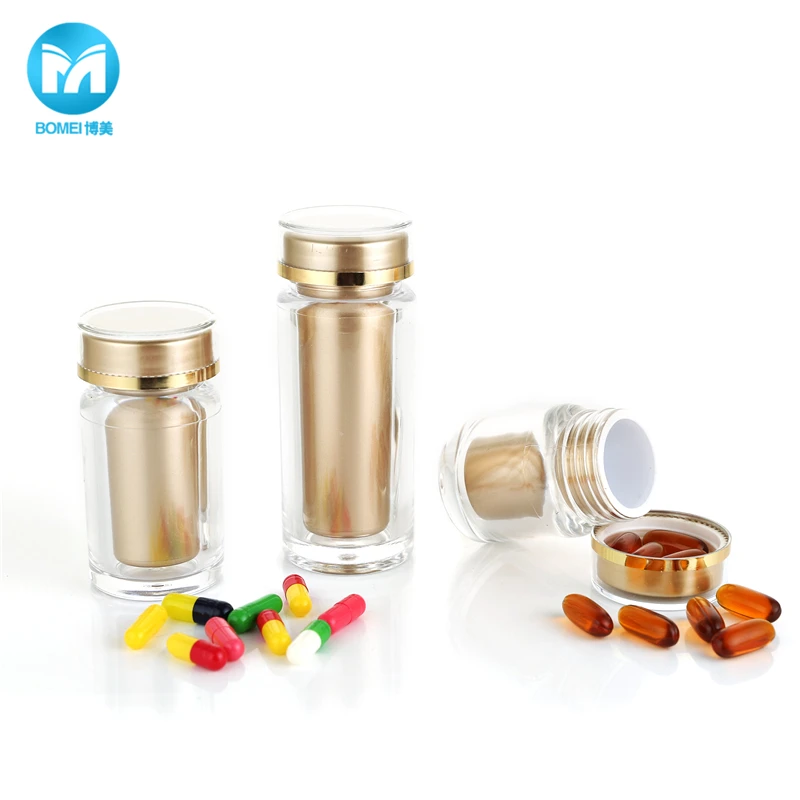 High Quality Empty Capsule Bottle Clear Plastic Custom Pill Bottle