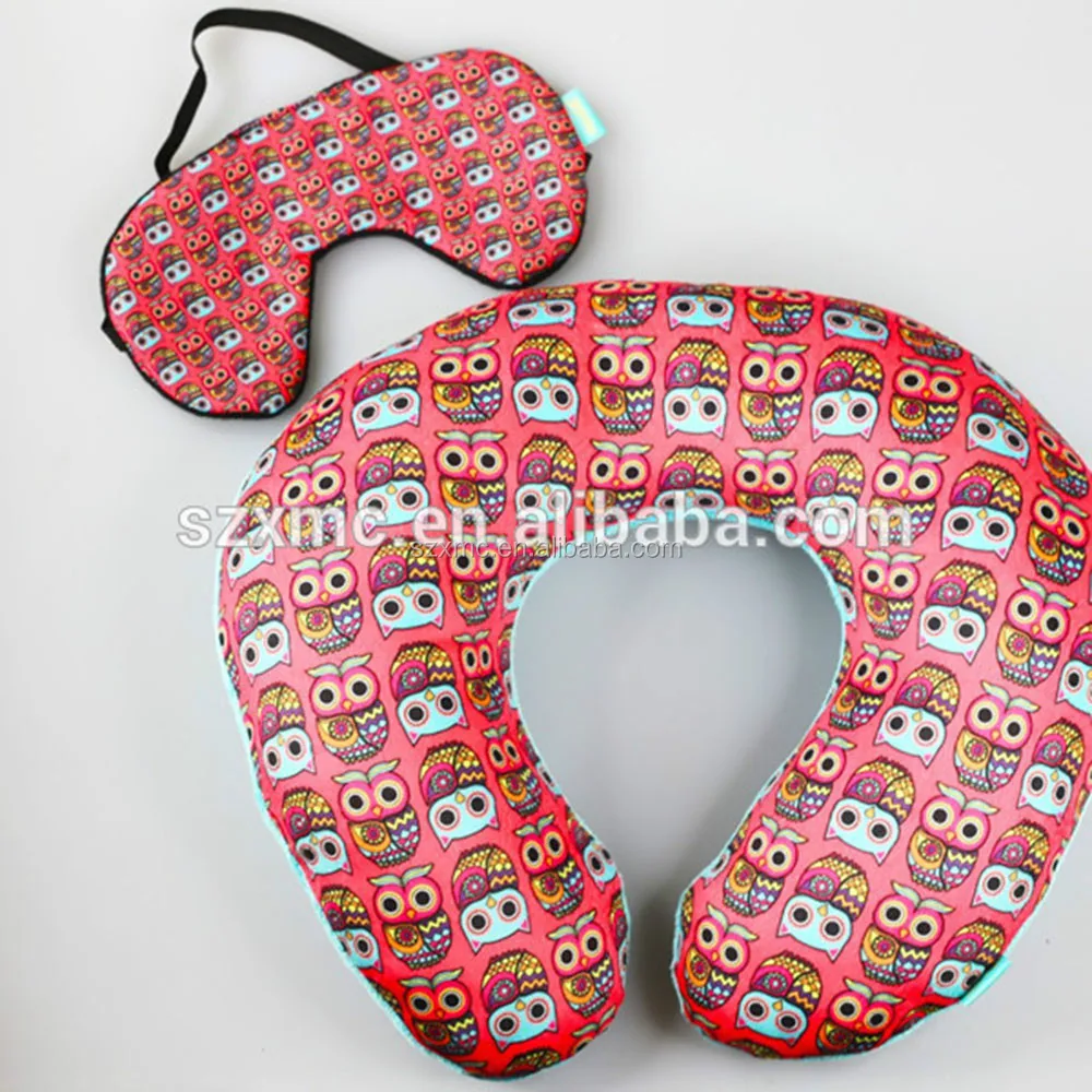 Kids Portable Micro Foam Beads Airplane Neck Pillow With Snap