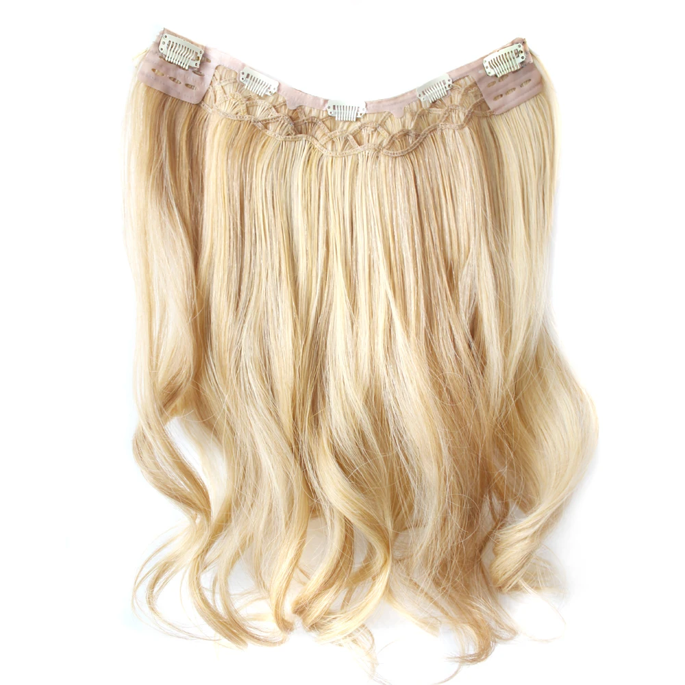 613 Blonde Color One Piece Clip In Human Virgin Hair Extensions
