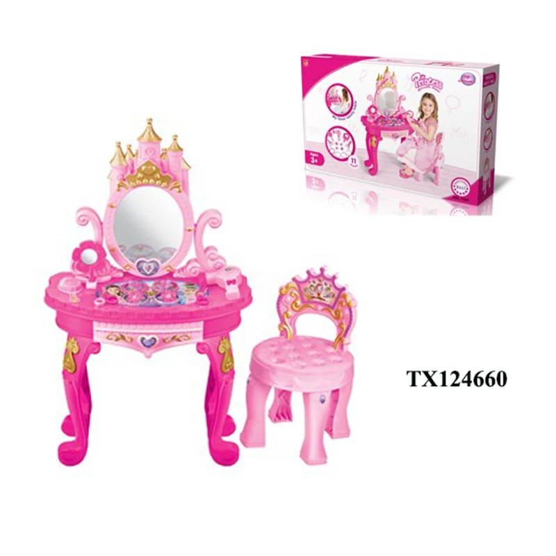 Kids Plastic Model Children Dressing Table With Chair Buy