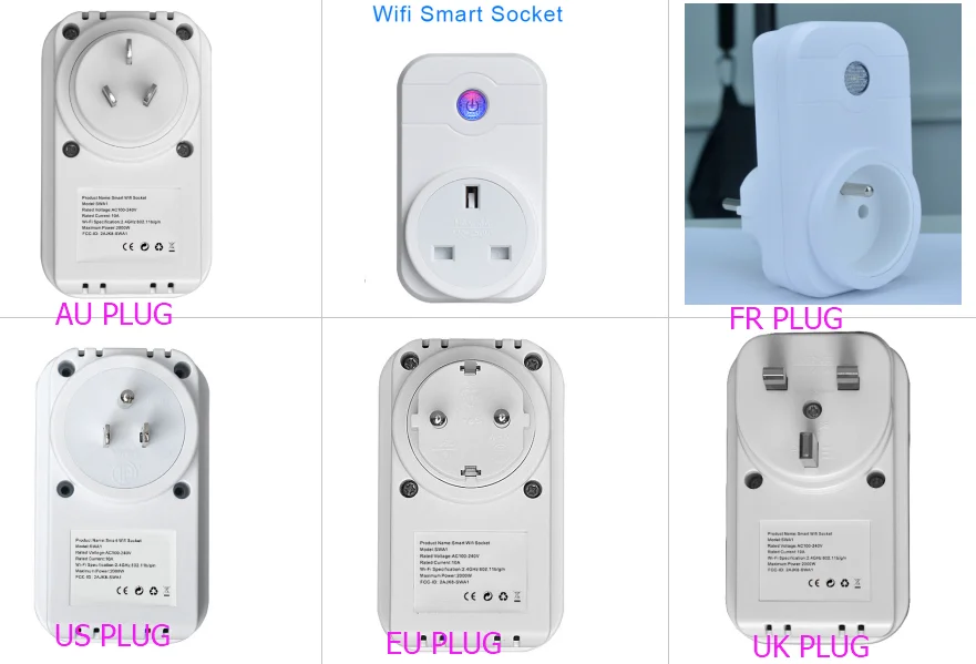 Swa1 Wireless Remote Control Smart Socket Plug Outlet ...