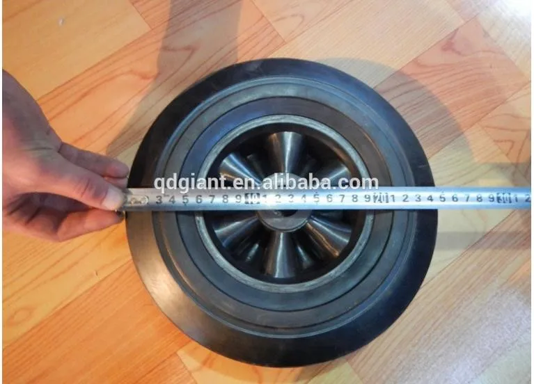 plastic rim solid rubber wheel 10inch wheel