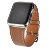 Double Circle Genuine Leather Watch Strap For Apple Watch 1234