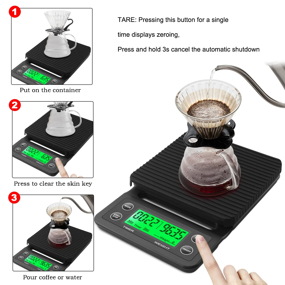 drip coffee scale with timer portable