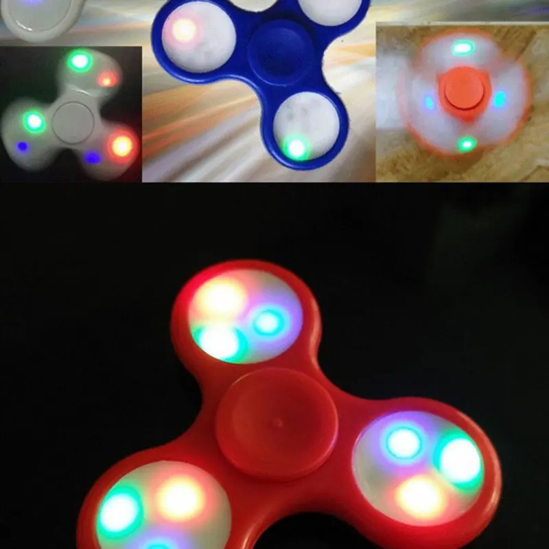 High Quality no Galling Colorful Light LED Hand Finger Fidget Spinner