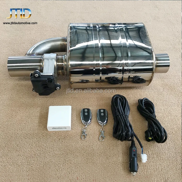 Performance single electric valve exhaust valvetronic muffler with