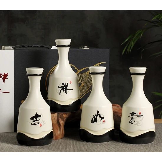 oem chinese ceramic 750ml vodka beverage liquor bottle