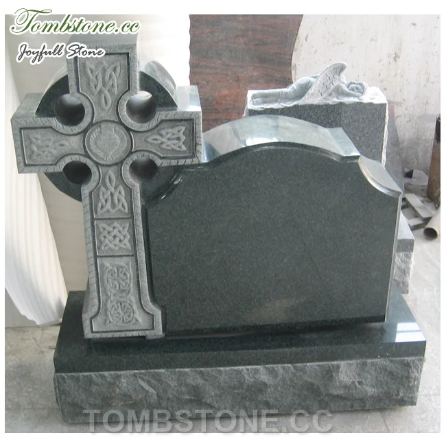 dark grey granite headstone