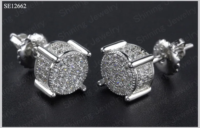 Round Micro Pave Lab Created Diamond Vvs Mens Hip Hop Jewelry Round Micro Pave Lab Created Diamond Vvs Mens Hip Hop Jewelry