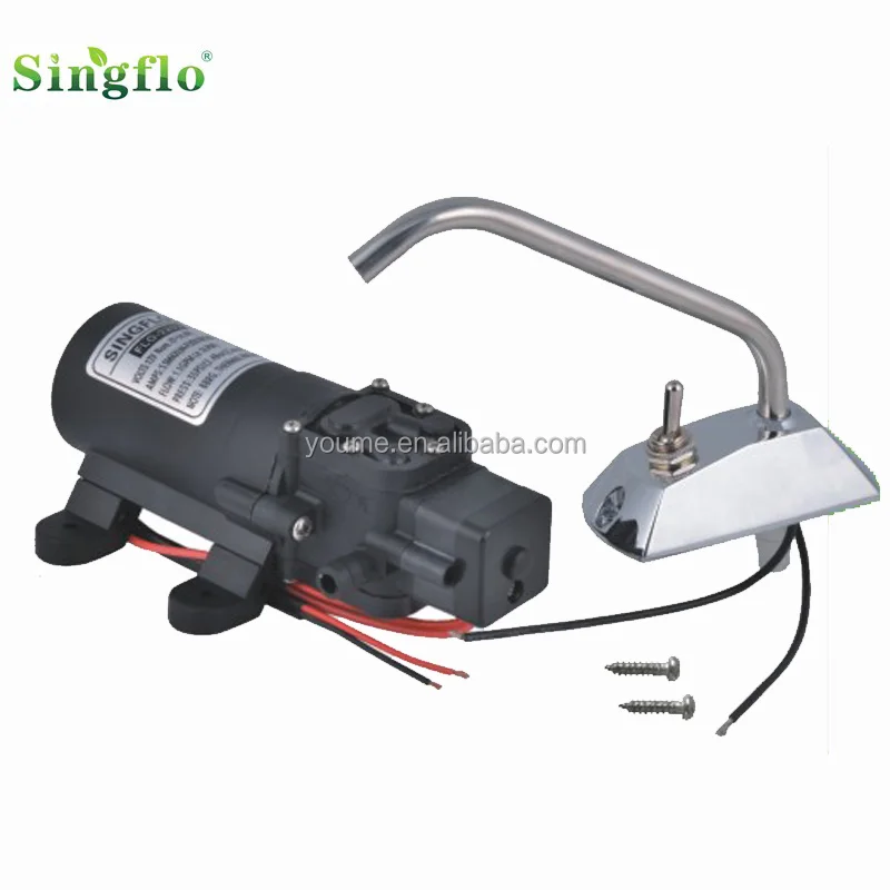 Singflo Faucet Tap With Switch 12v Galley Electric Water Pump Set