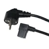 European 3 prong CEE7/7 Schuko power plug to IEC-60320-C13 right angle 90 degree ac extension power cord