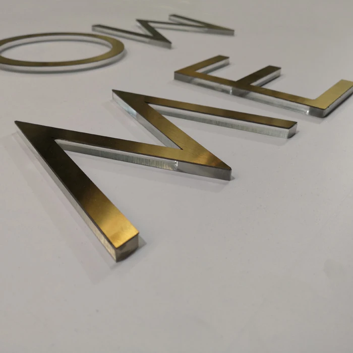 3d Clear Acrylic Mirror Gold Name Letters Sign Alphabet Signage Buy