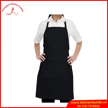 plain black apron