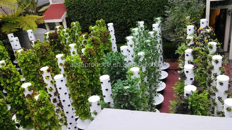 Vertical aeroponic tower garden hydroponic grow farm system