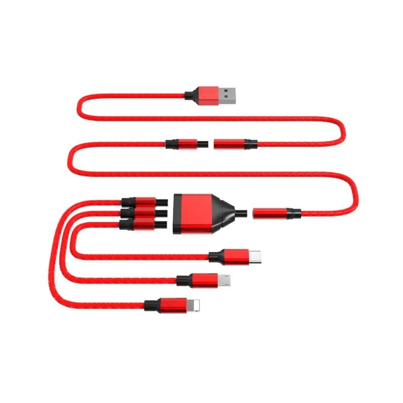Newest Multi usb line Removable cable 3 in 1 braided micro usb cable for Phone - ANKUX.COM