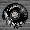 Preciser Antique and Creative Scuba Diving CD Record Clock Vinyl Record Hanging Clock