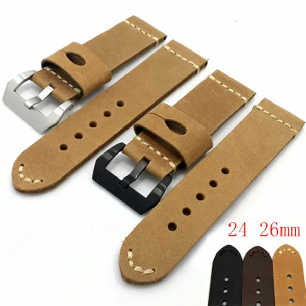 Watch Accessories 24mm 26mm Men's Watch Leather Strap Buy Men's Watch