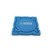 Wholesale high quality square blue customizable pvc coasters