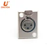 ONLYOA 3 pin XLR Female Chassis Mounted Socket Chassis Mount flange panel Microphone Connector yongsheng connectors xlr