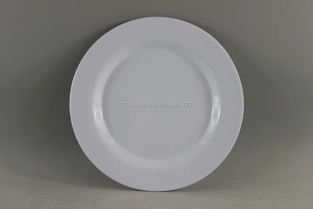 Blank White Melamine Round Dishes For Giveaway