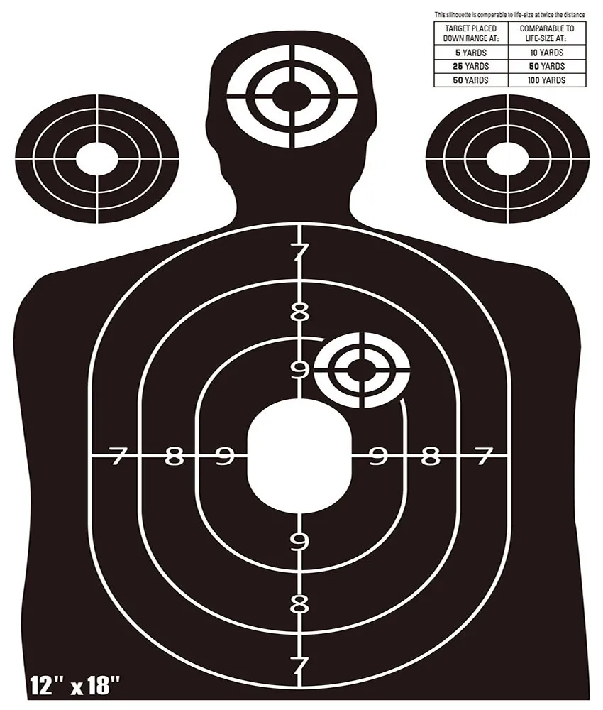 5 Packs 12" Shooting Targets Adhesive Splatter Paper Glow Gun Shots Rifle Out US 