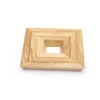 Eco Friendly Wholesale 3 In 1 Square Shape Oak Wooden Cooking Trivet Set For Protect Desktop