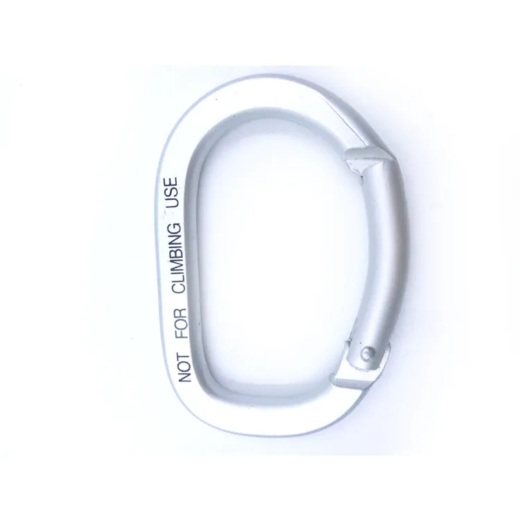 Wholesale Fashionable Safety Aluminum Hook Outdoor D Shaped Carabiner for Keychain