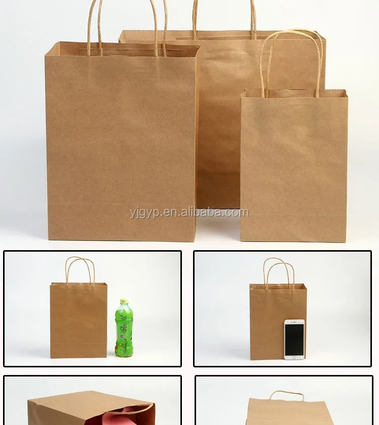 Wholesale Custom Logo Printed Kraft Paper Bags With Handles Buy Kraft